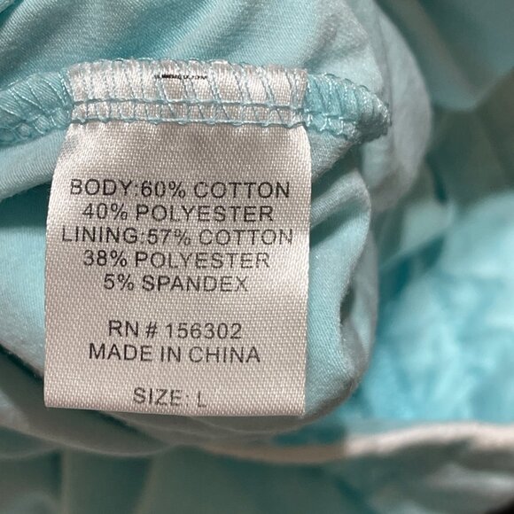 Silverwear Knit Skort Light Teal Size L Large Stretch Pull-On - Picture 7 of 8